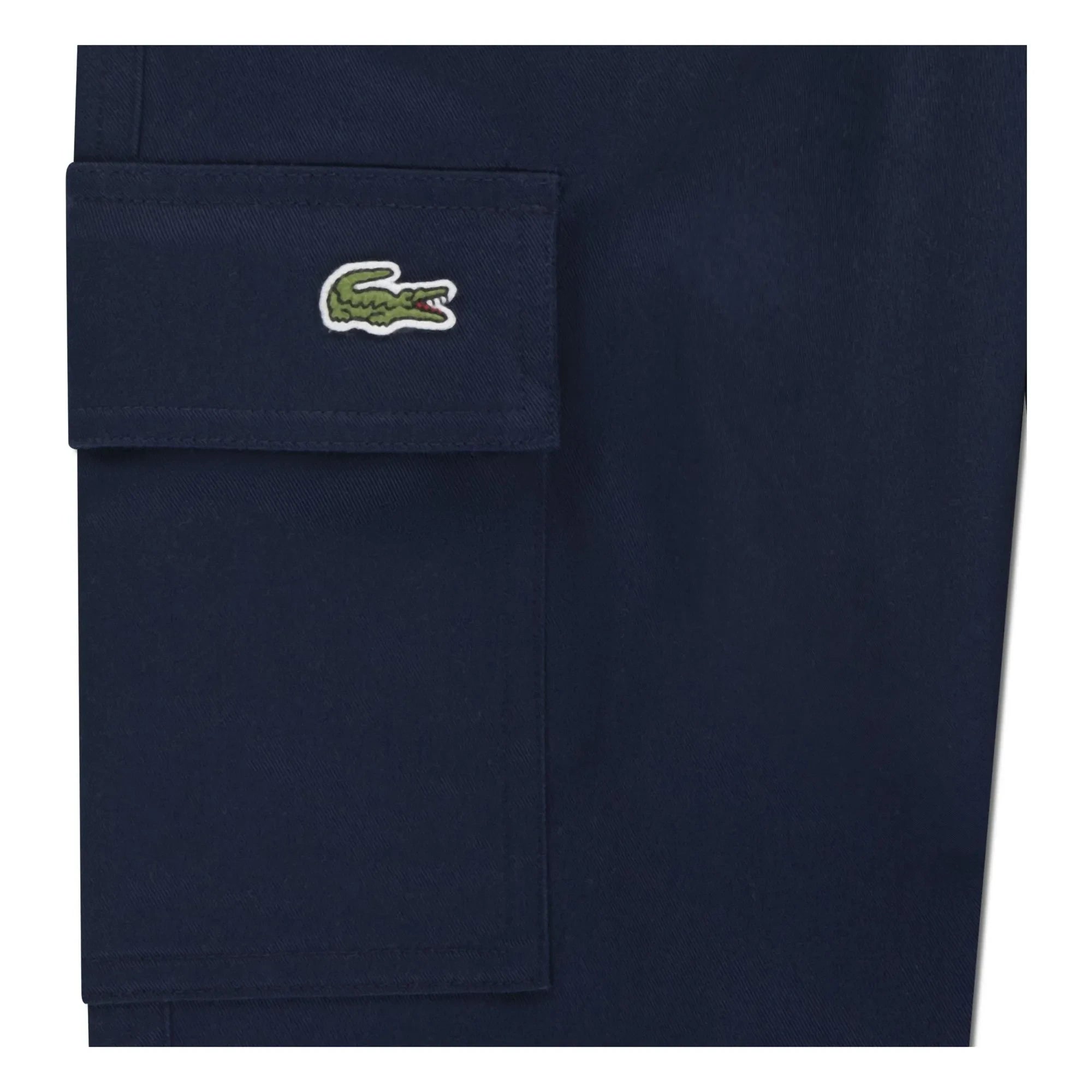 Lacoste - Pantalones cargo con cordones de algodón orgánico | Azul Marino