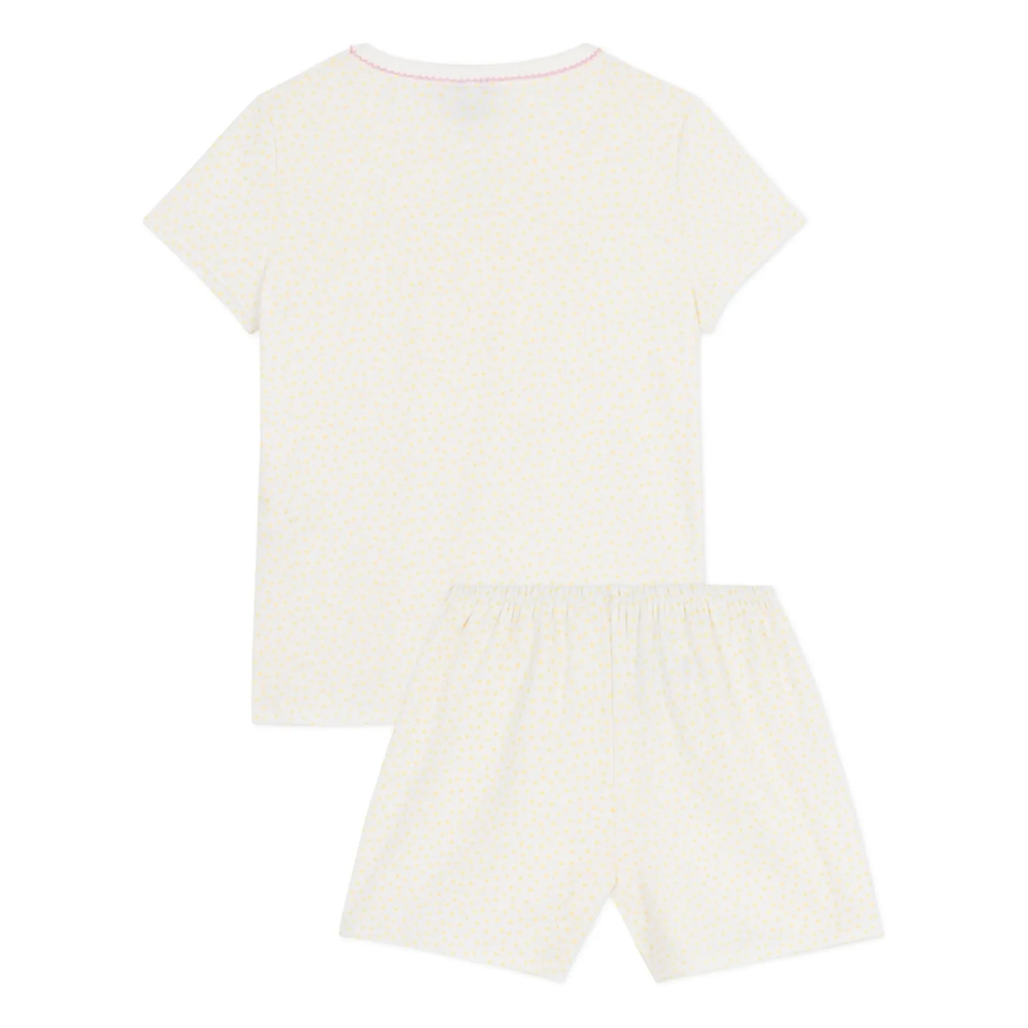 Petit Bateau - Pijama corto de lunares | Blanco