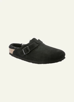 BIRKENSTOCK - Zuecos de Piel de Borrego Boston - Colección de Adultos | Negro