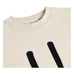 Molo - Camiseta de algodón orgánico Roxo Smile | Beige