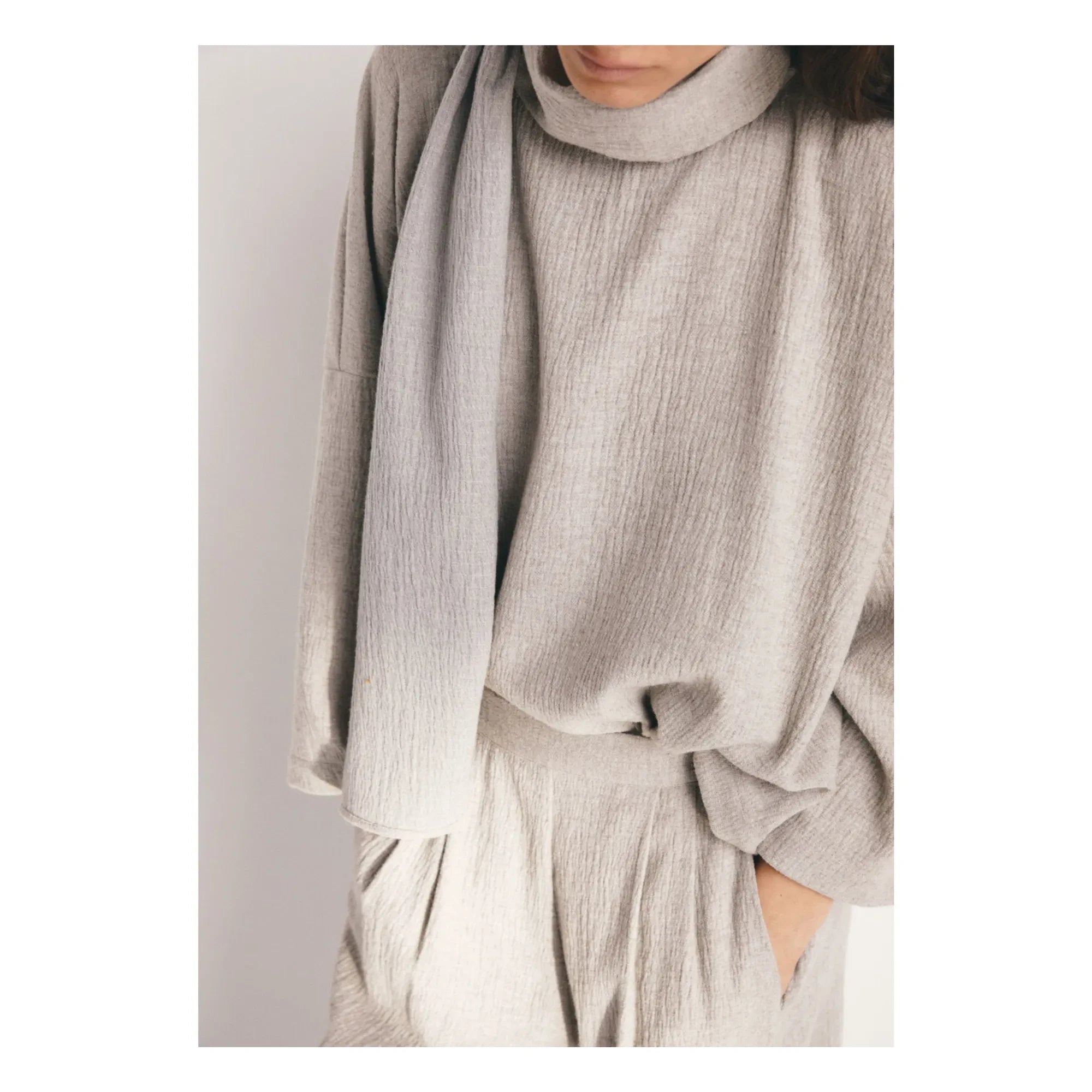 Masscob - Top Dorian Lana Virgen | Gris