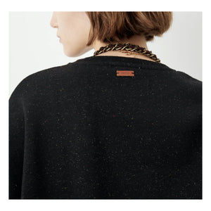 Sessùn - Sudadera de algodón con topos Chebbi | Negro