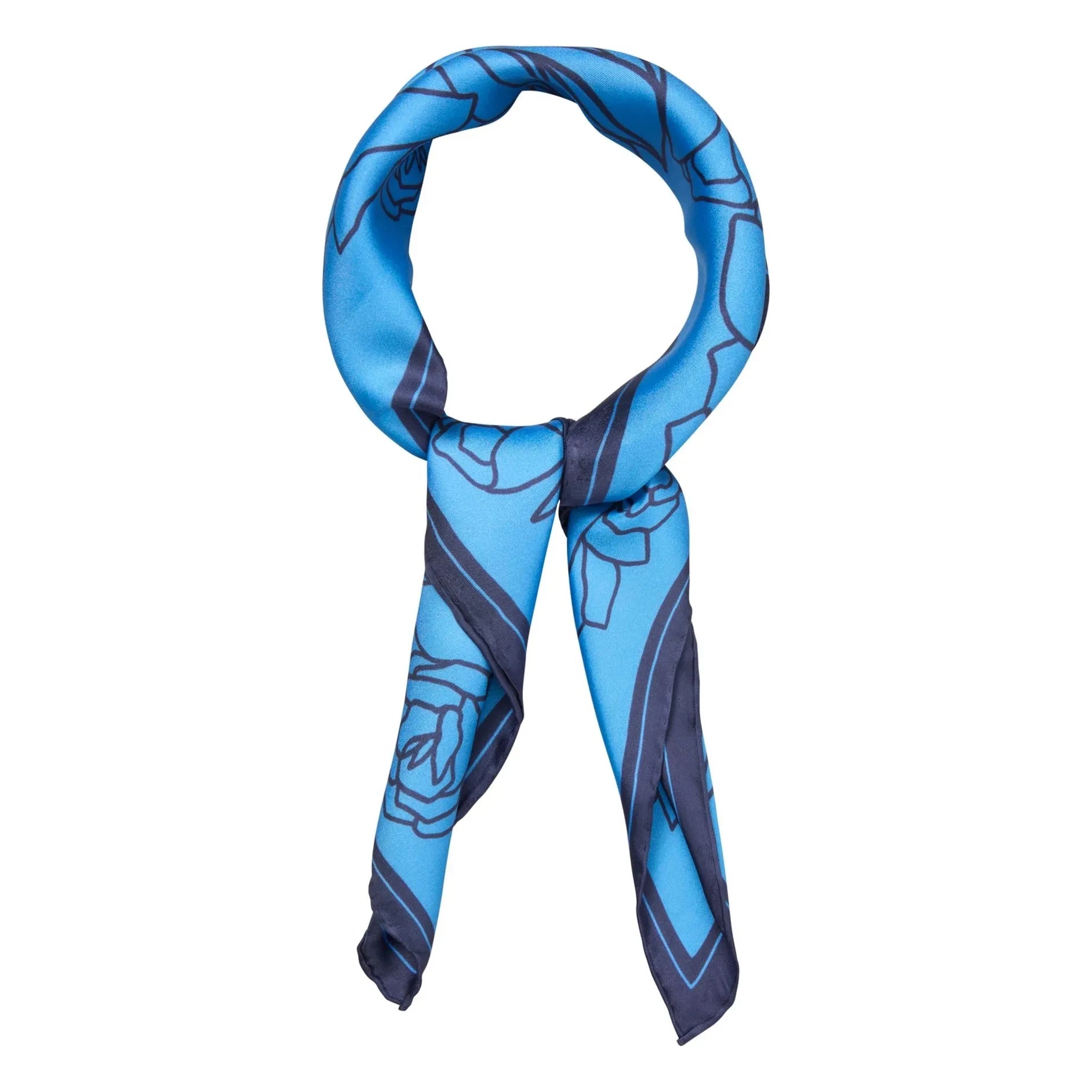 Becksöndergaard - Pañuelo de seda Stencia Tulip | Azul