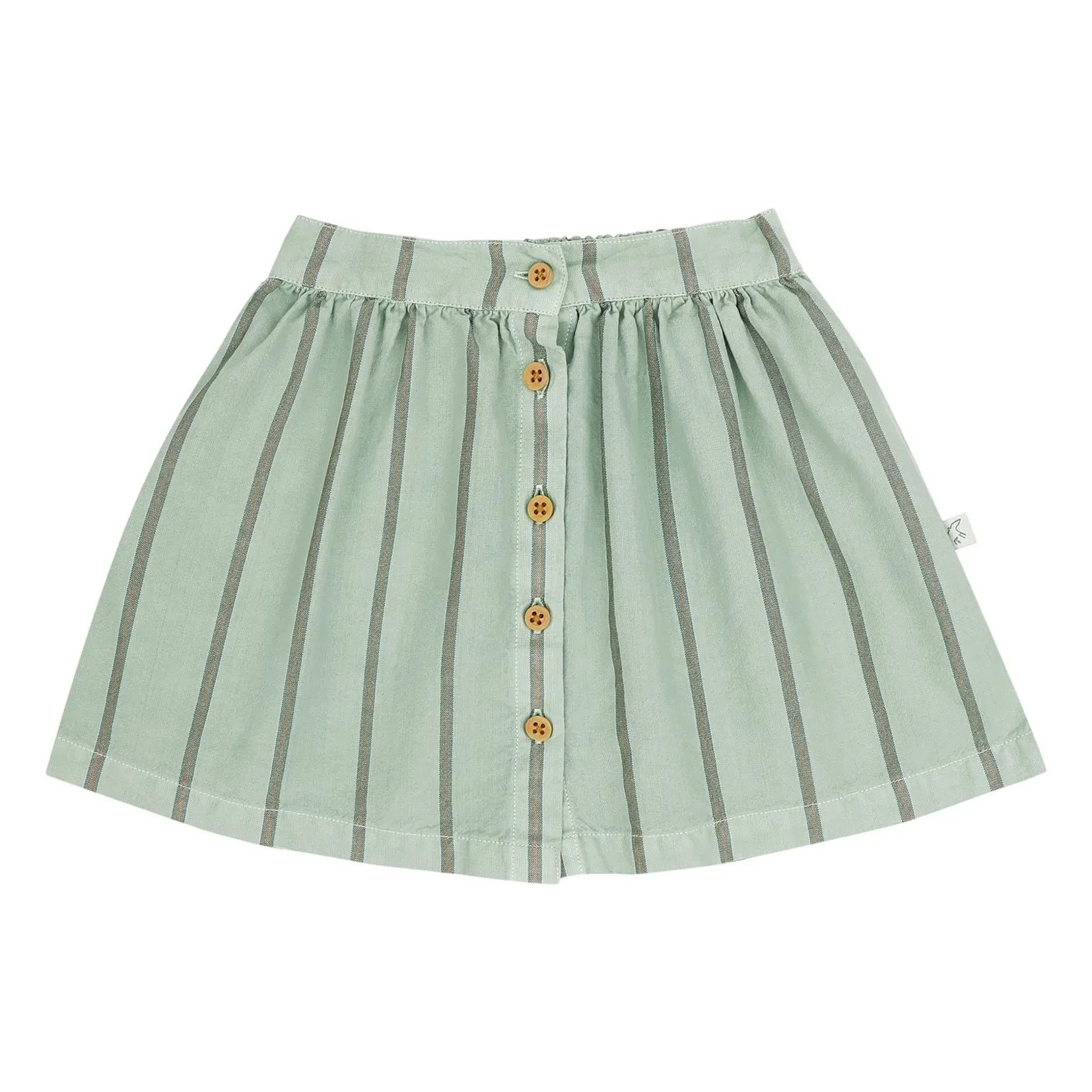 Jenest - Falda Sasha de rayas Algodón orgánico | Verde almendra