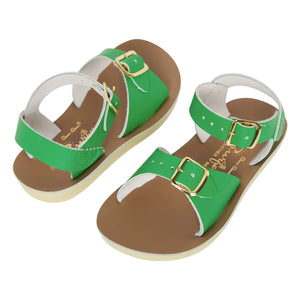 Salt-Water - Sandalias de piel impermeables Surfer | Meadow Green
