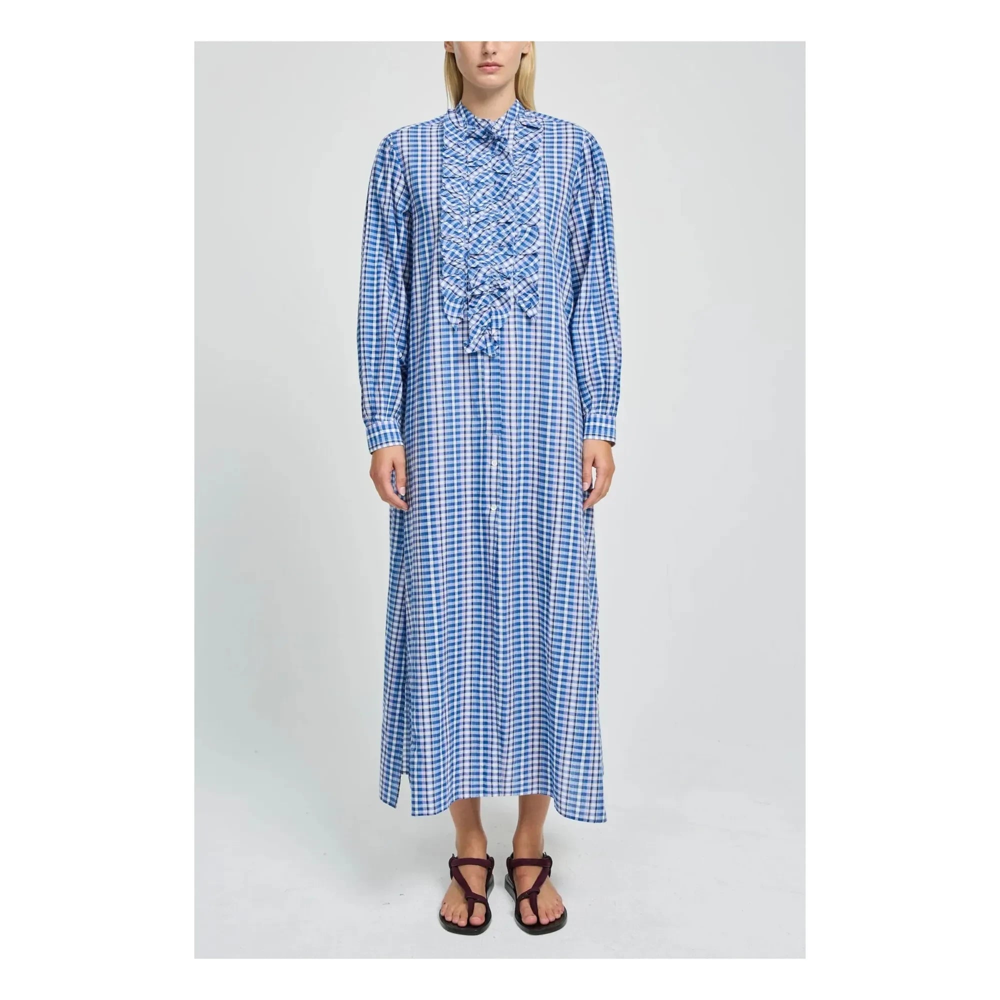 Laurence Bras - Magrita Vestido de Algodón | Azul