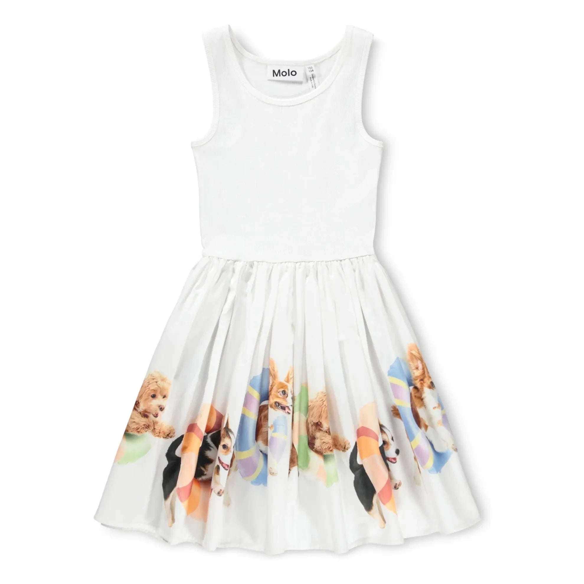Molo - Vestido de algodón orgánico Cassandra Dogs | Blanco