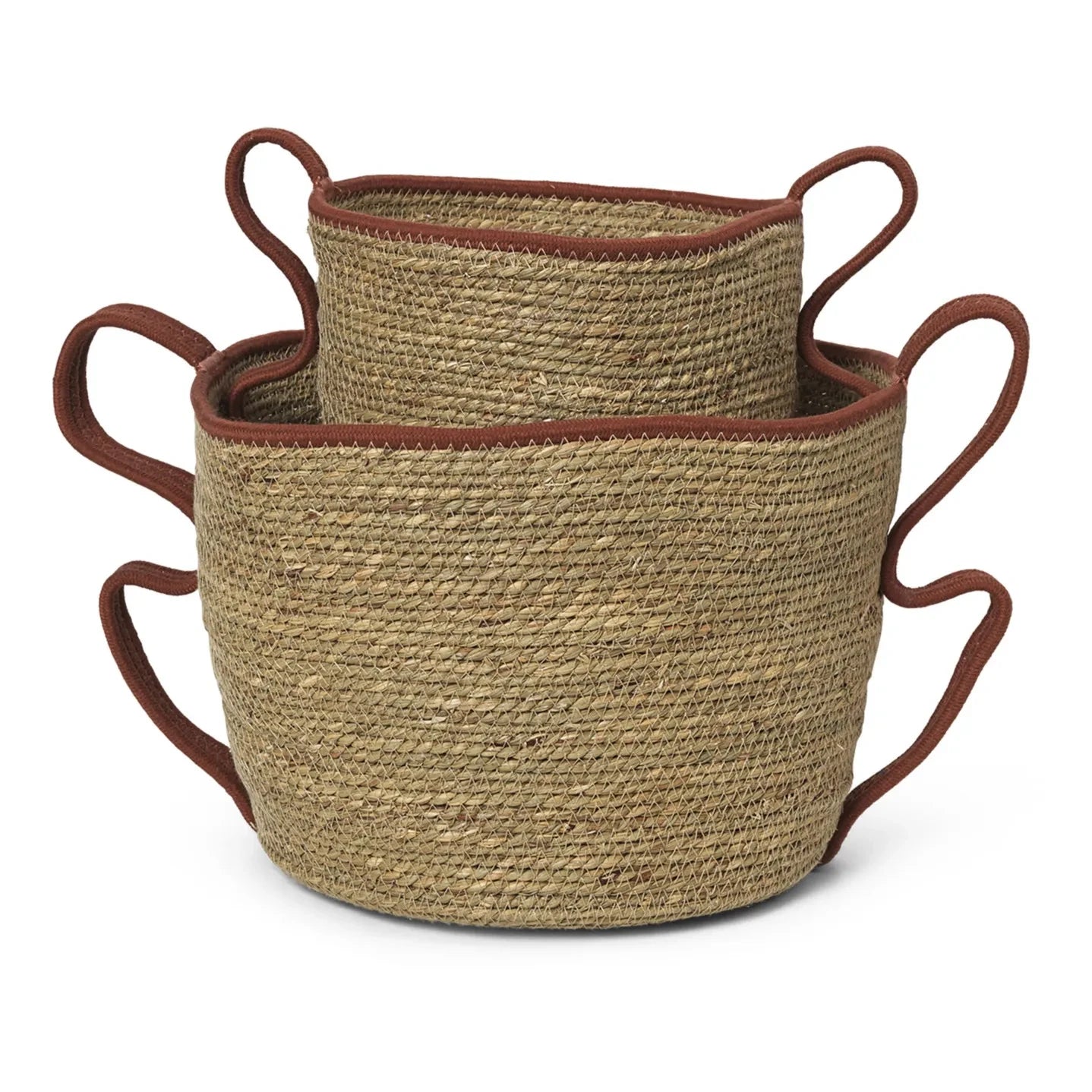 Ferm Living - Cestas Verso - Set de 2 | Rojo ladrillo