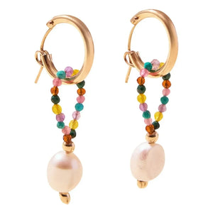 Camille Colette Studio - Pendientes de aro Maddie | Blanco