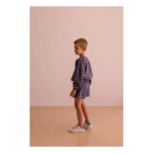 We Are Kids - Pantalón corto a rayas de algodón orgánico Marlow | Morado