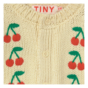 Tinycottons - Cárdigan Cerezas | Amarillo Pálido