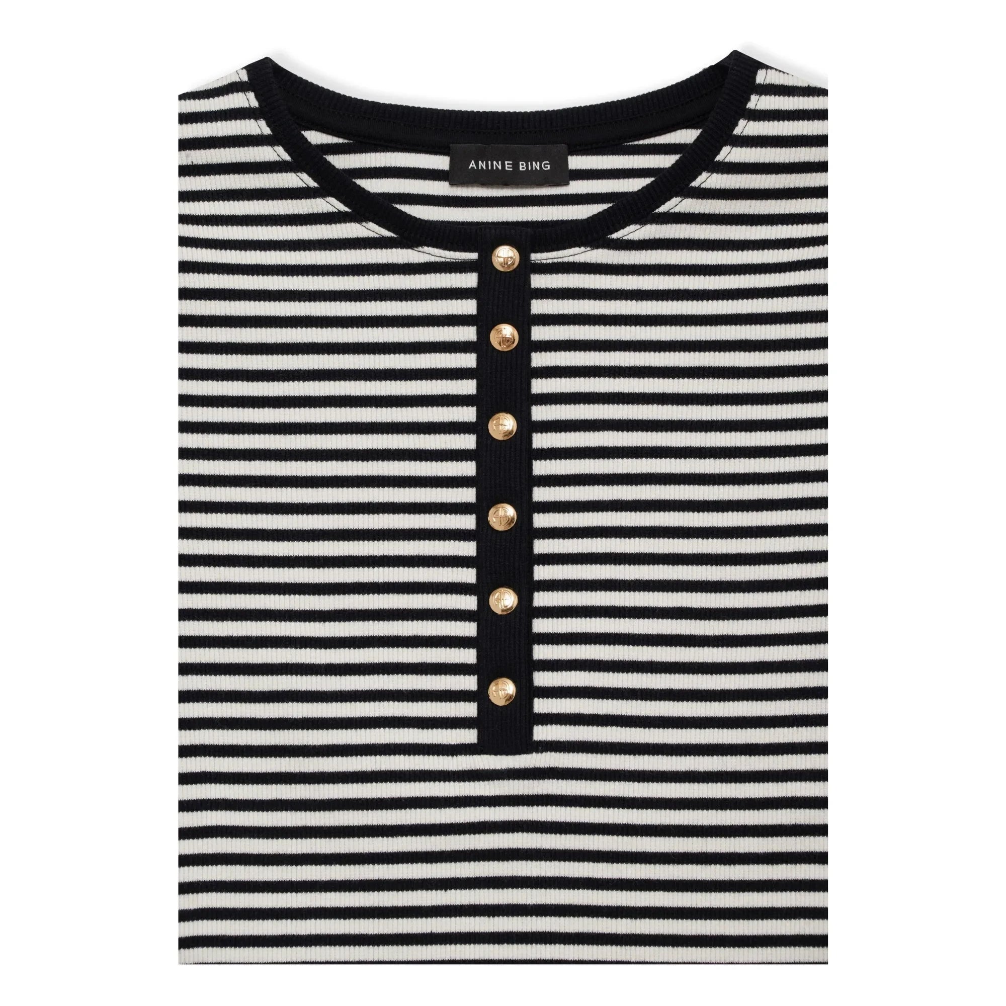Anine Bing - Camiseta de rayas Alessia | Negro