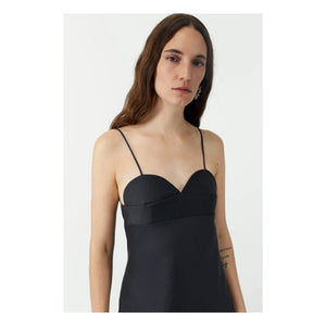 Cordera - Vestido cuello corazón | Negro