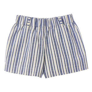 Fabula - Pantalones Cortos Anchos de Rayas | Azul Claro