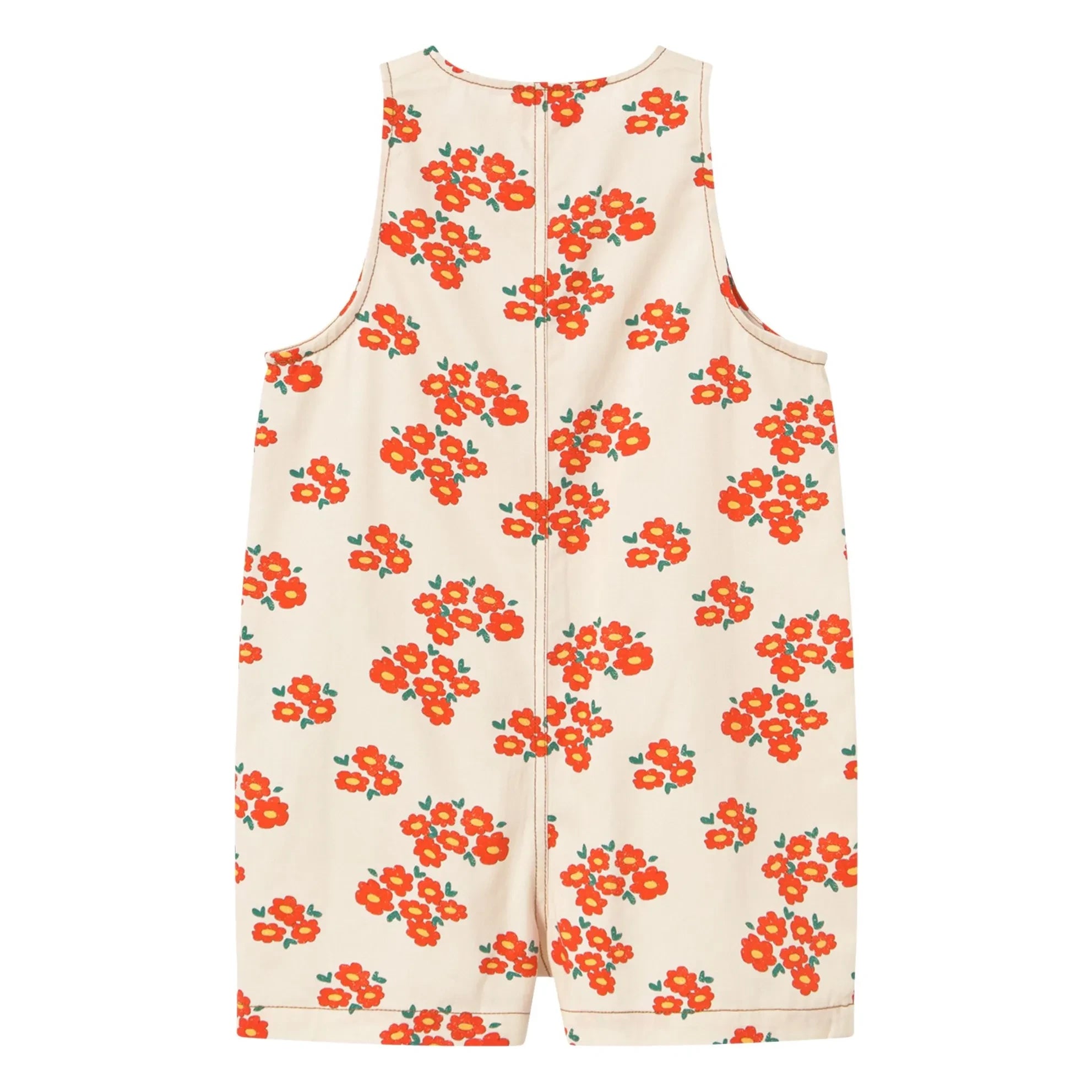 Tinycottons - Mono de sarga con estampado floral | Blanco