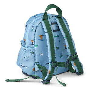 Liewood - Mochila Andreas Car de fibra reciclada | Azul