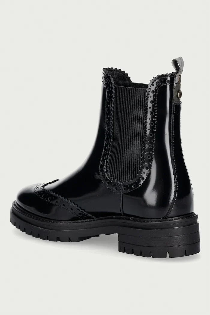 Botines Chelsea de cuero para mujer Barbour Fawne