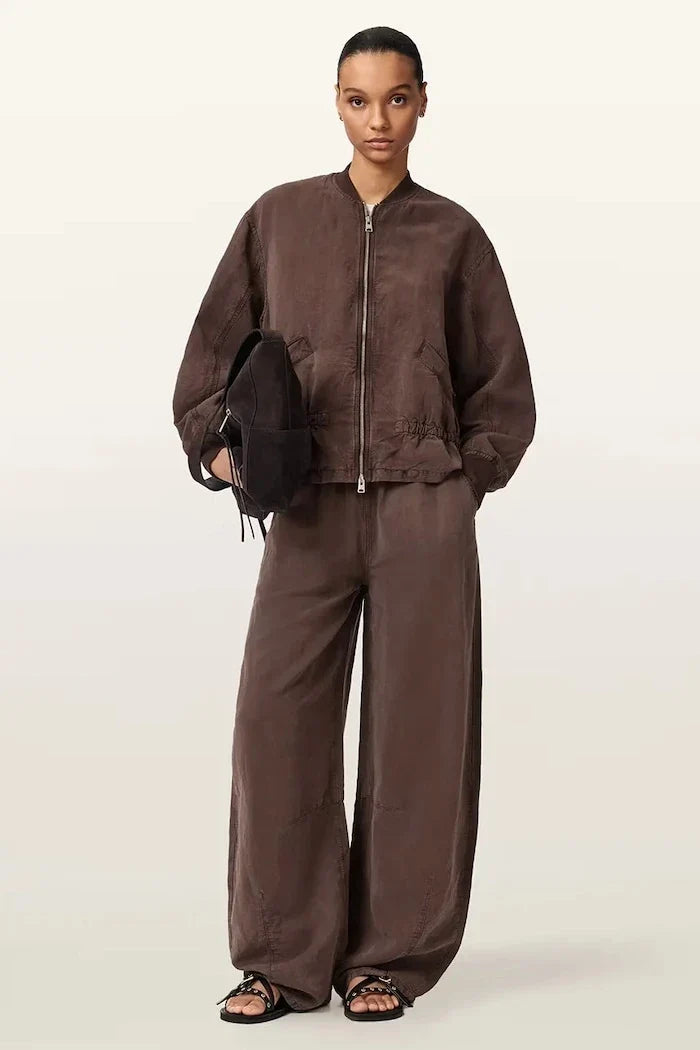 Pantalón JETT de pernera ancha de mezcla de lino para mujer AllSaints