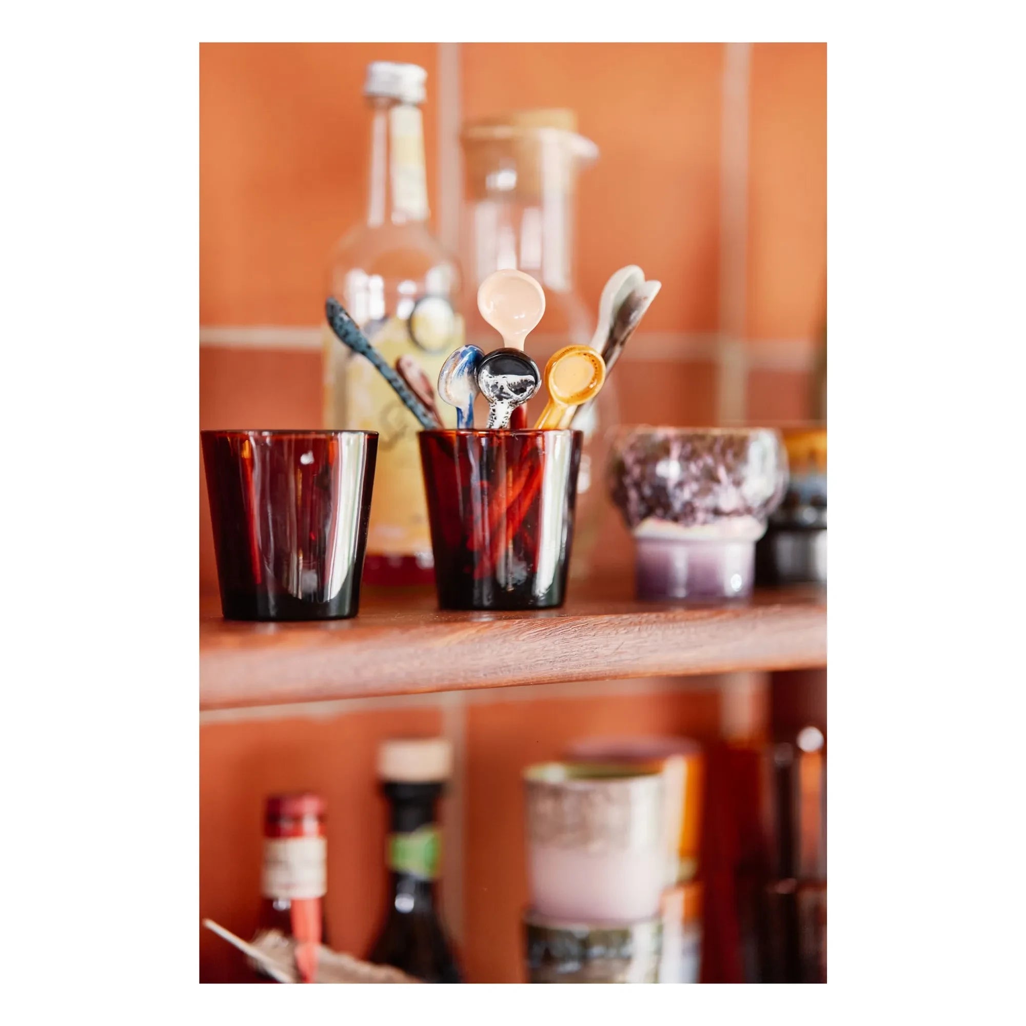 HKliving - Cucharas de gres - Set de 4