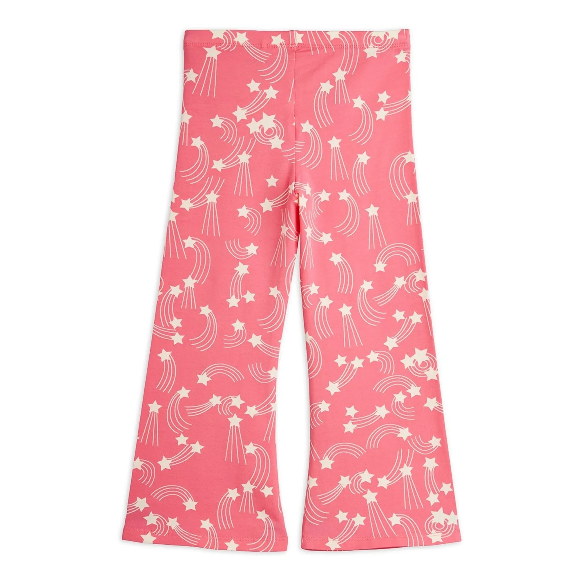 Mini Rodini - Pantalones de campana con estampado de estrellas de algodón orgánico | Rosa