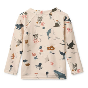 Liewood - Camiseta Noah Fish Anti-UV Fibras recicladas | Beige