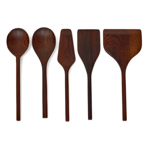 Serax - Utensilios de Cocina de Madera Maciza - Juego de 5 piezas