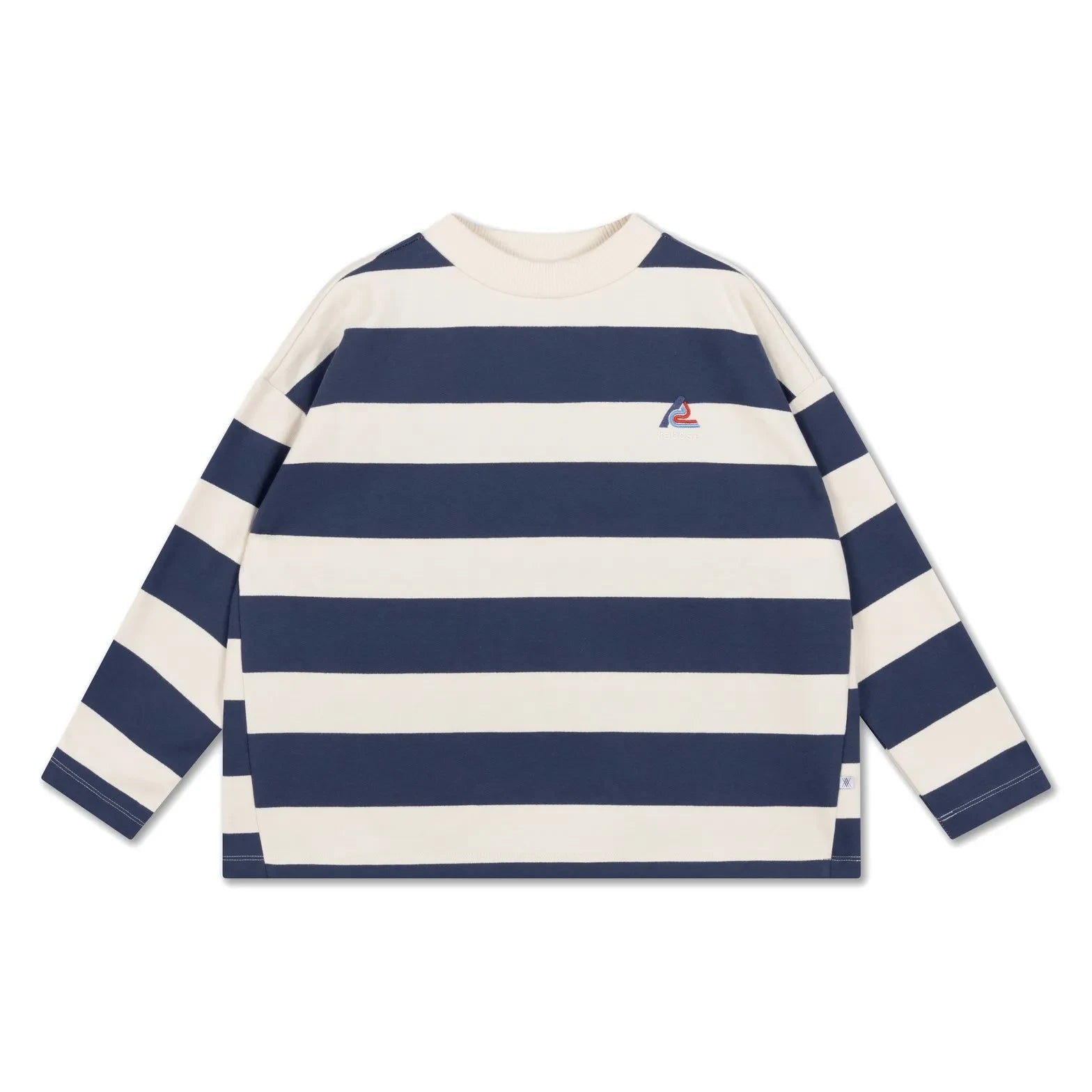 Repose AMS - Sudadera a rayas de algodón orgánico | Azul