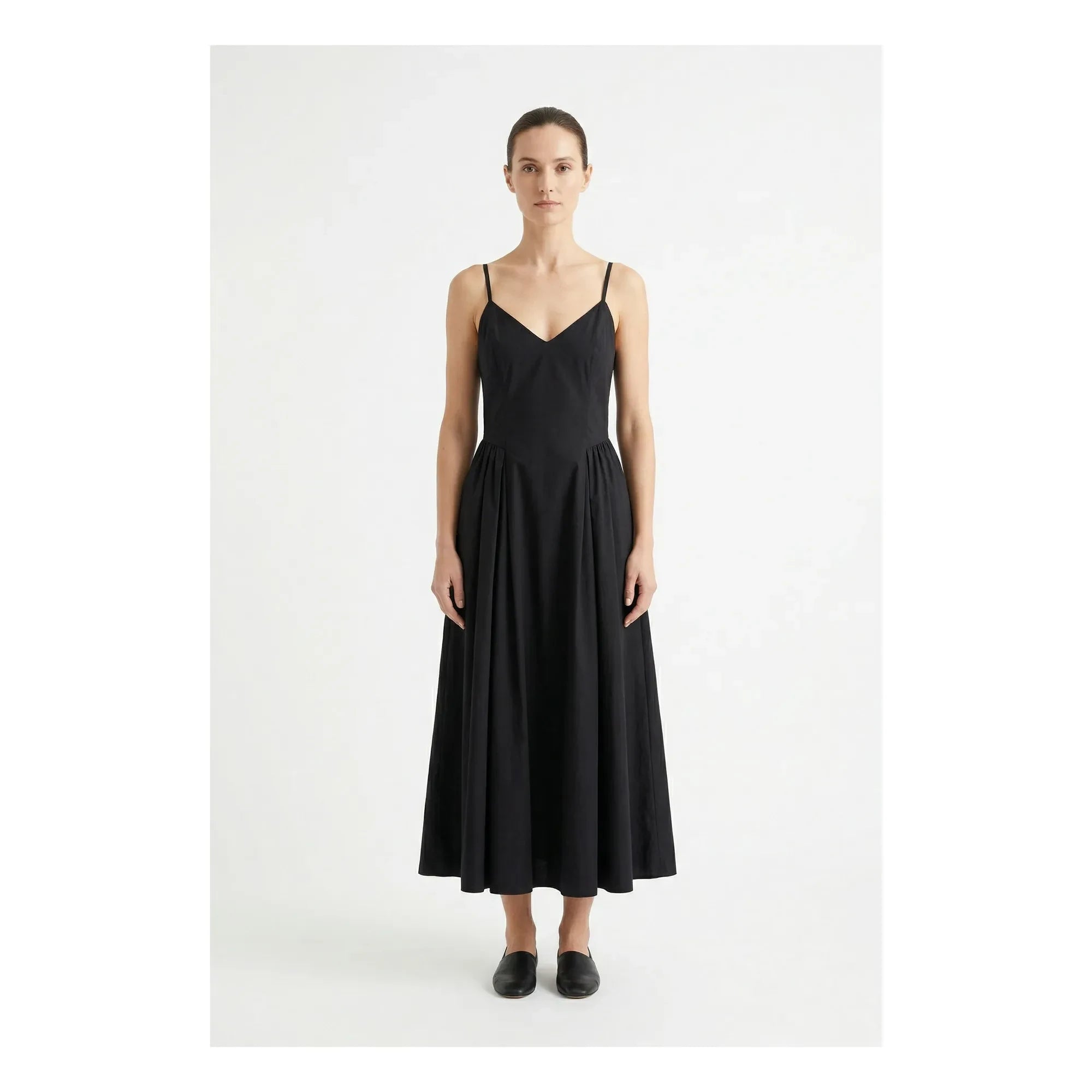 Xirena - Vestido Bardot de algodón | Negro