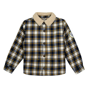 Bonton - Piloti Ekoseli Ceket | Beyaz