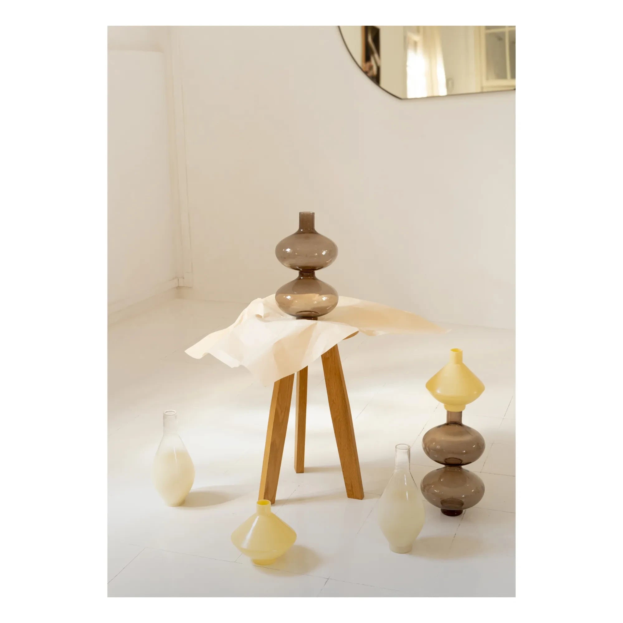 Objetos Decorativos - Florero de borosilicato ahumado | Marrón