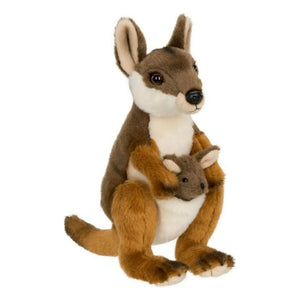 Bon Ton Toys - WWF - Peluche de canguro con cría | Marrón claro