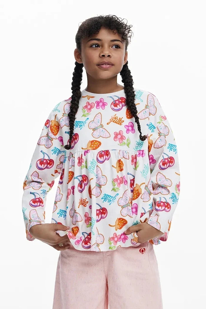 Blusa de manga larga para niña Desigual