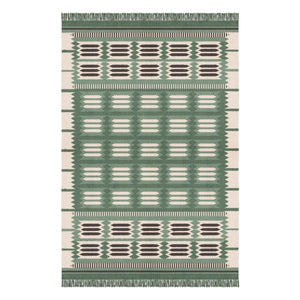 Layered - Alfombra de lana Röllakan Hilma | Verde