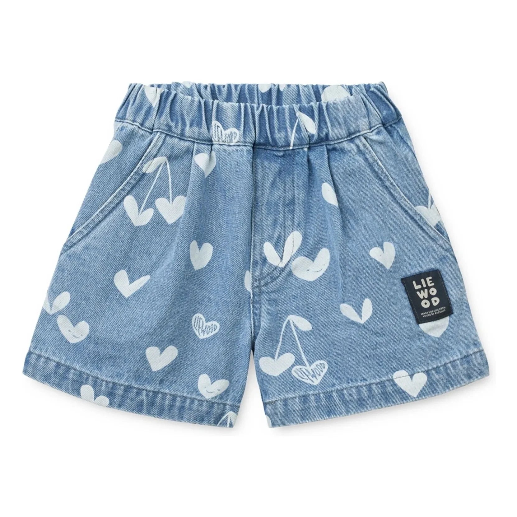Liewood - Pantalón corto vaquero Borrisa Corazones | Azul