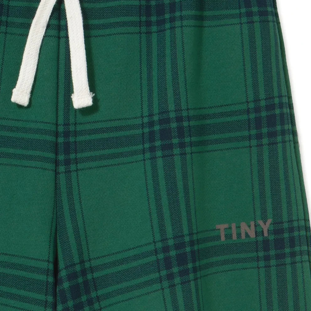 Tinycottons - Pantalones deportivos a cuadros de algodón orgánico | Verde