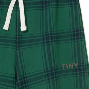 Tinycottons - Pantalones deportivos a cuadros de algodón orgánico | Verde