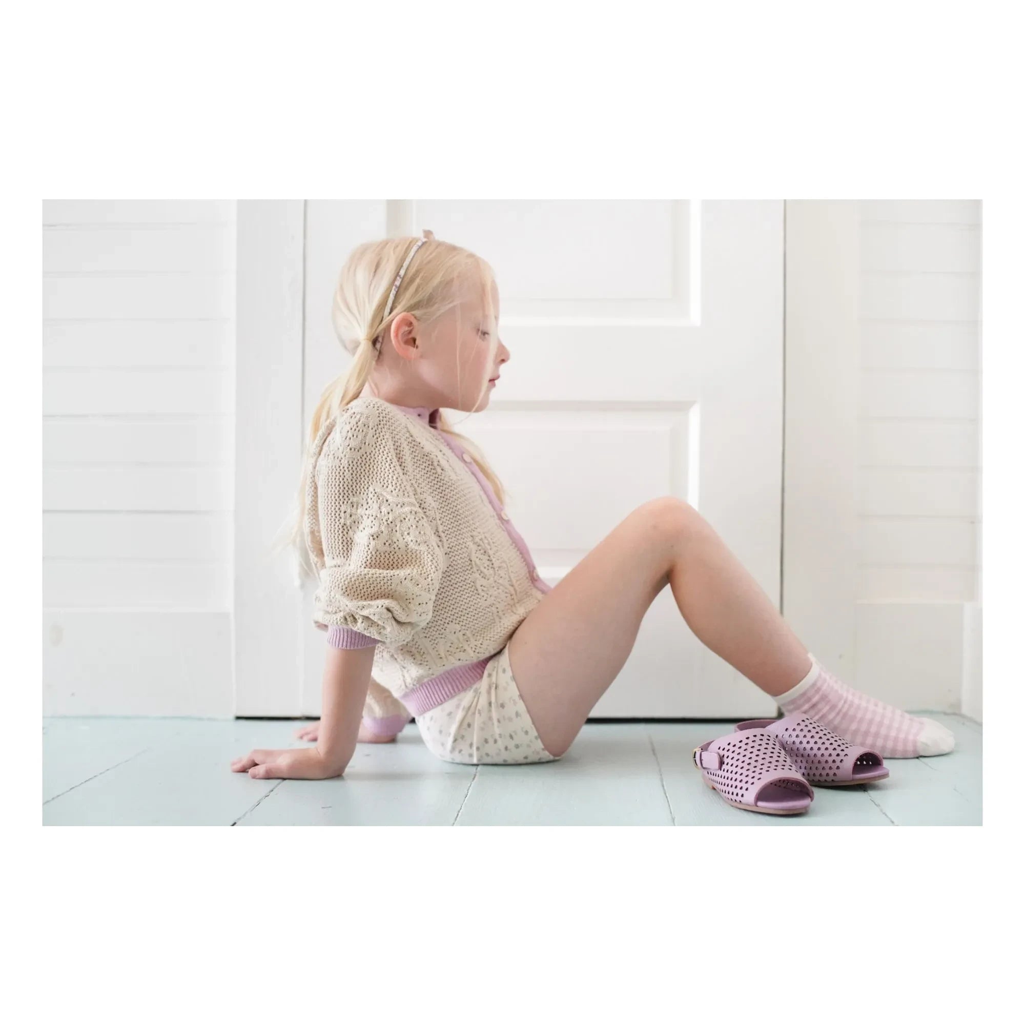 Soor Ploom - Cárdigan Lettie Fleurs de Algodón Orgánico | Crudo