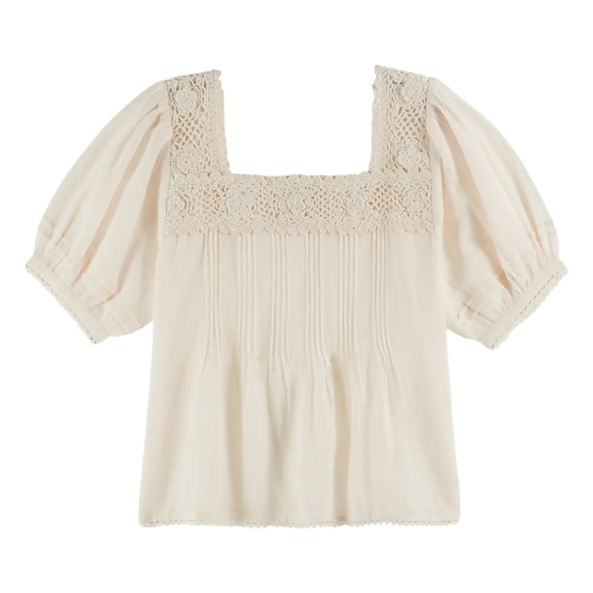 Emile et Ida - Blusa floral de croché de algodón | Crema