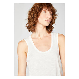 Camiseta de tirantes American Vintage con cuello en U - Jacksonville | Blanco