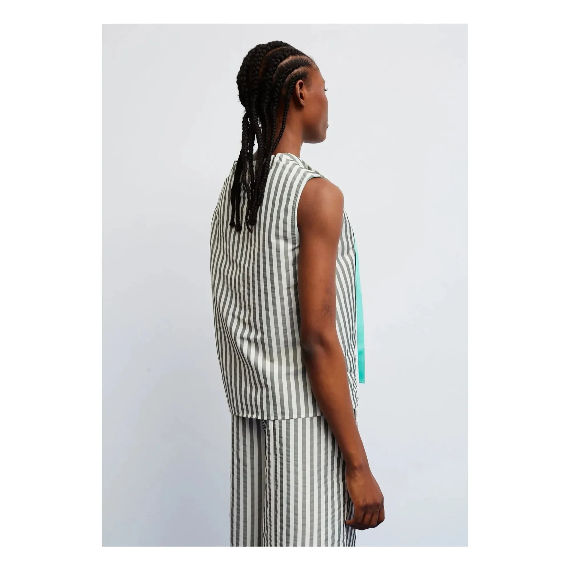 Dr Bloom - Blusa de rayas de menta | Caqui
