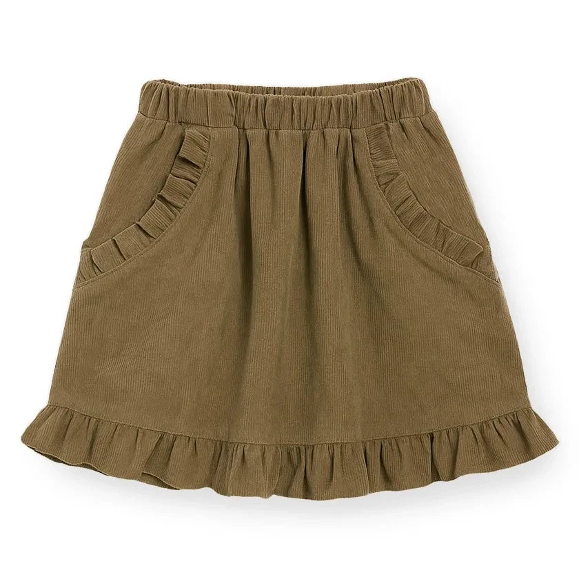 Fliink - Falda fruncida Dolly | Caqui