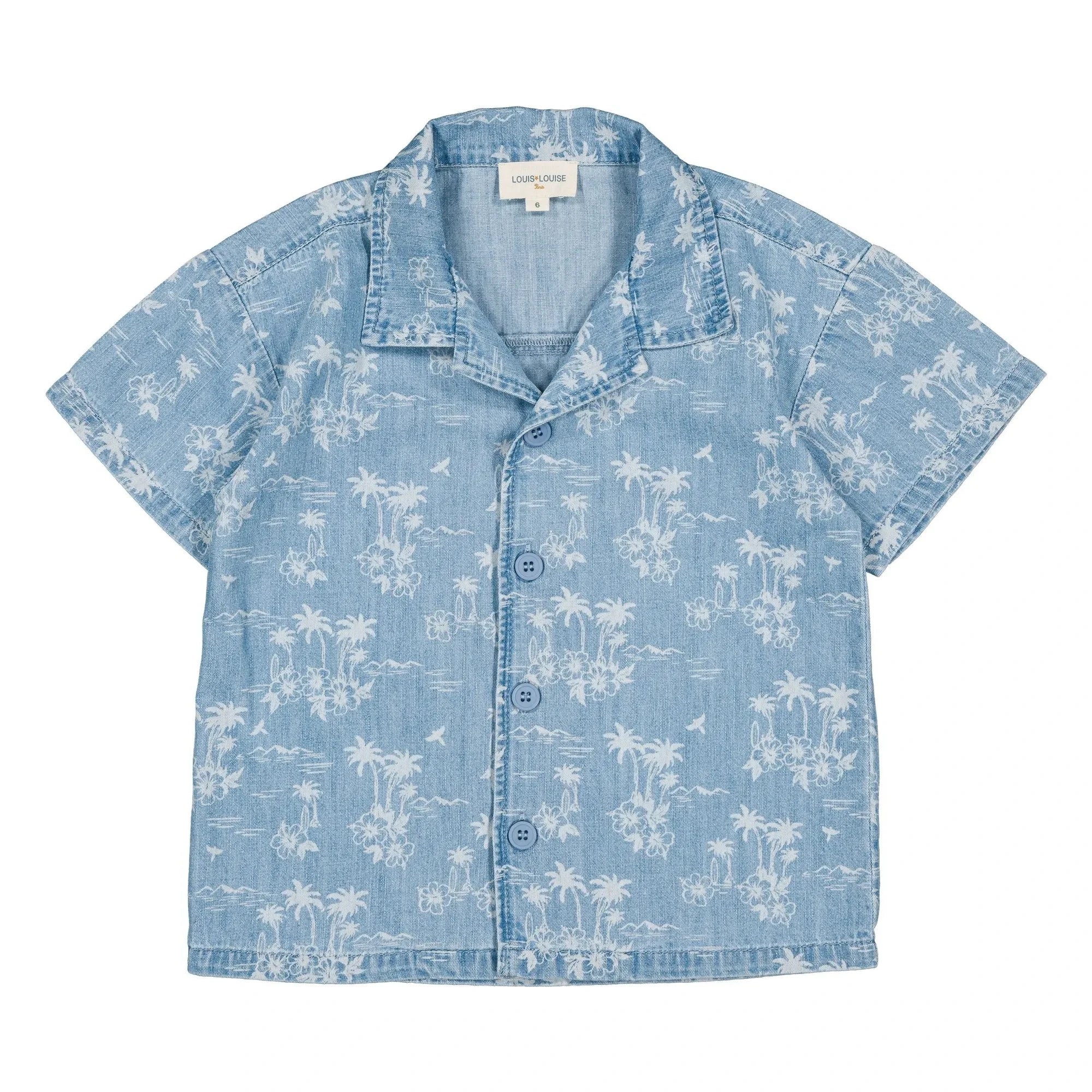 Louis Louise - Camisa vaquera Magnum Hawaii | Azul claro