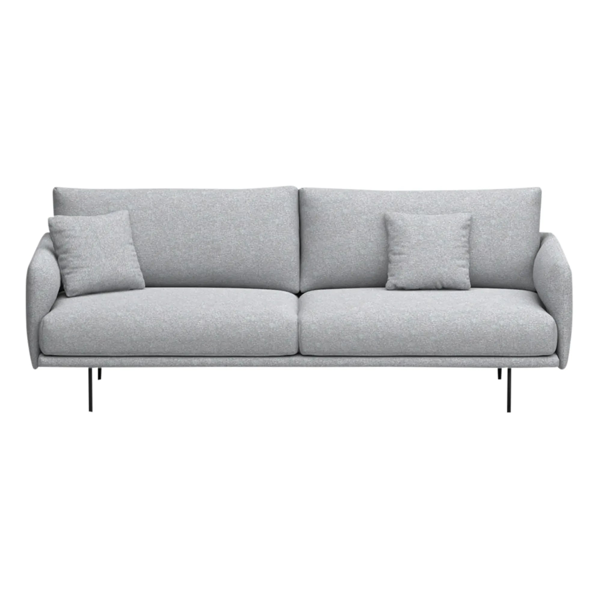 Panac Edition - Sofá de 3 plazas Isly, tela jaspeada - 205 cm | Gris