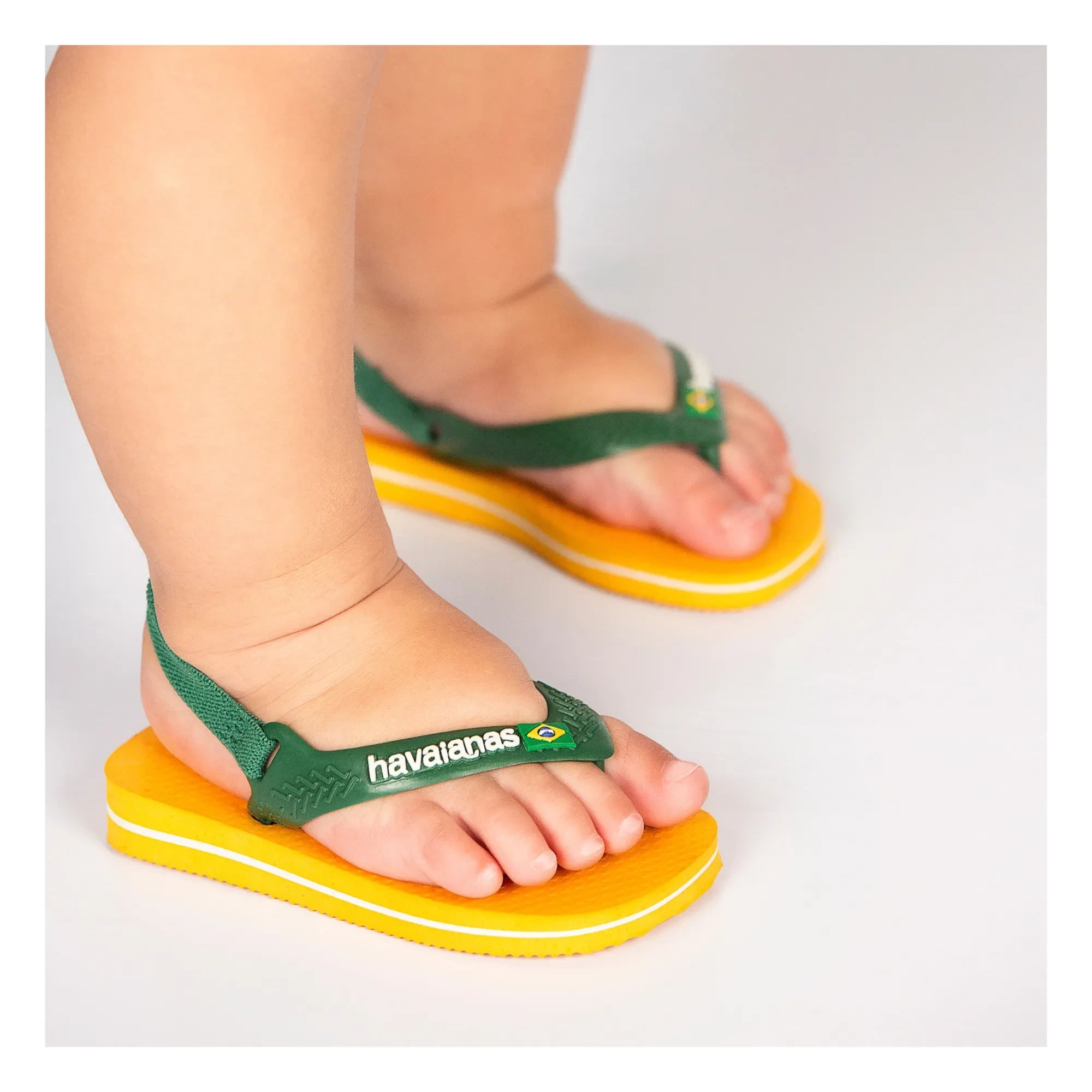 Havaianas - Chanclas Baby Brasil Logo | Amarillo