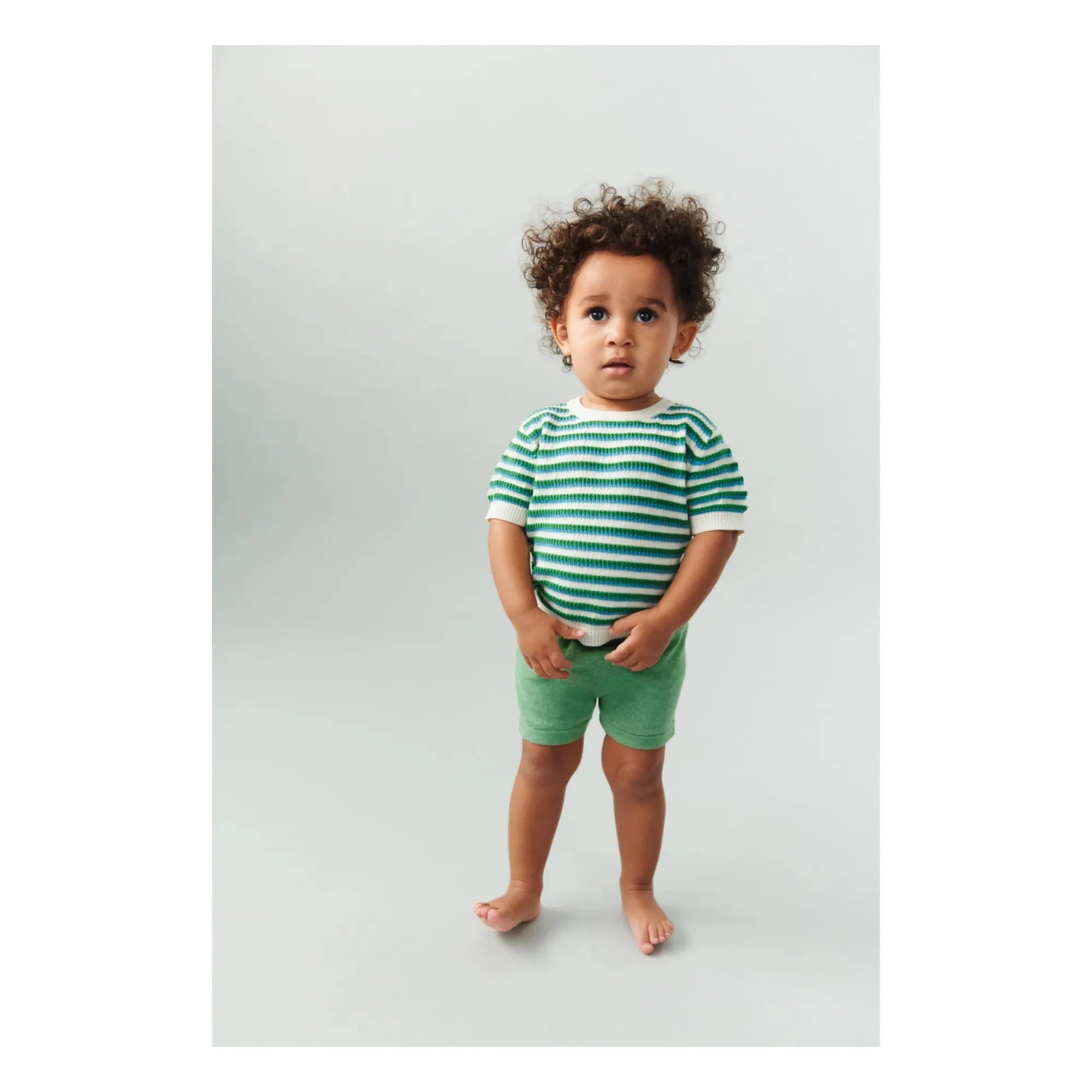 FUB - Shorts de punto de algodón orgánico Chiné | Verde