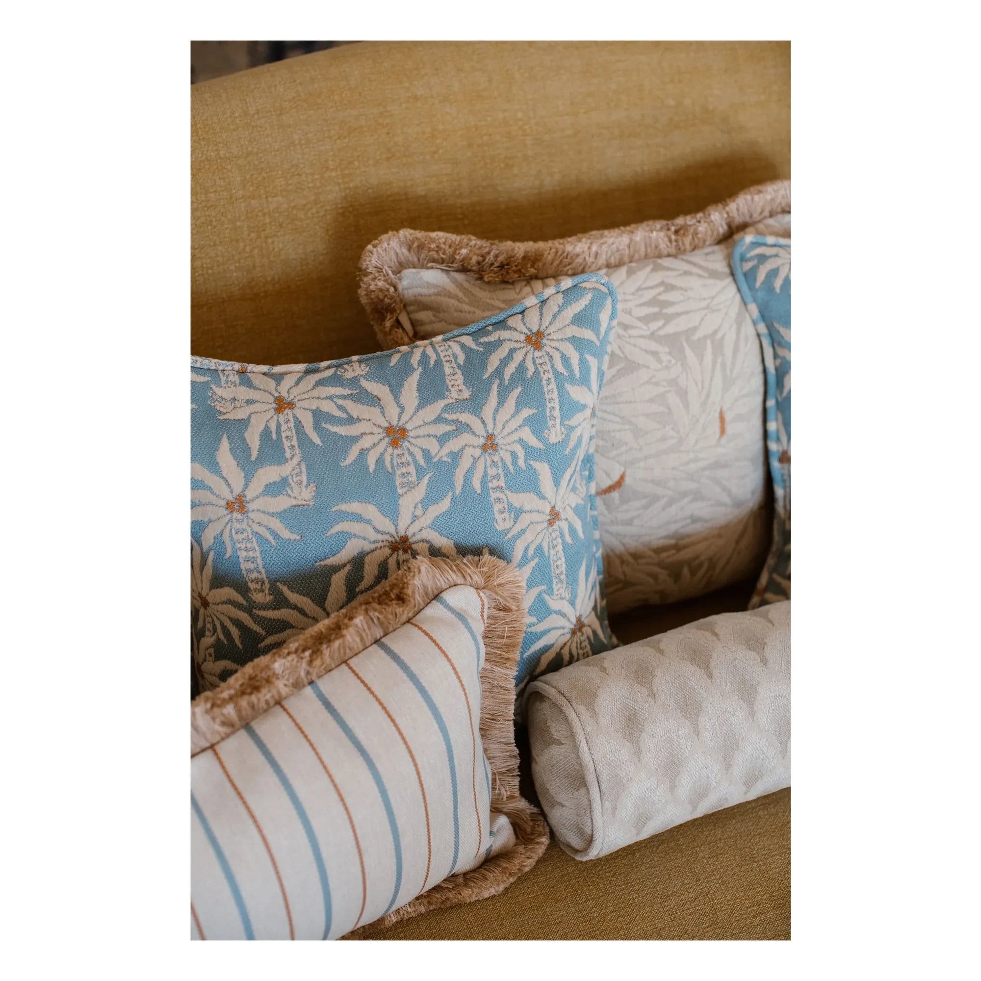 Funda de almohada Palais - Laura | Azul hielo