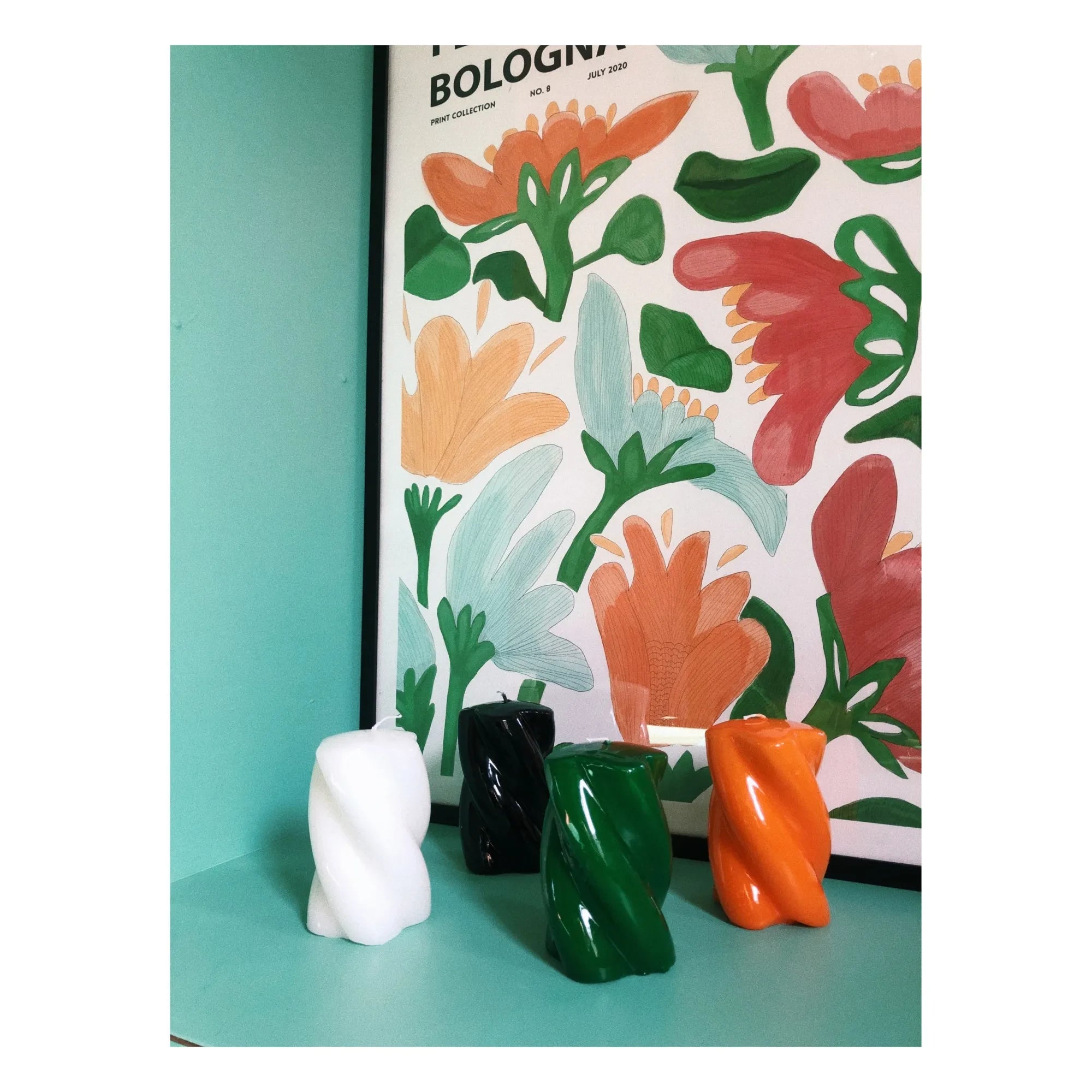 Anna + Nina - Vela Retorcida - 9 cm | Naranja