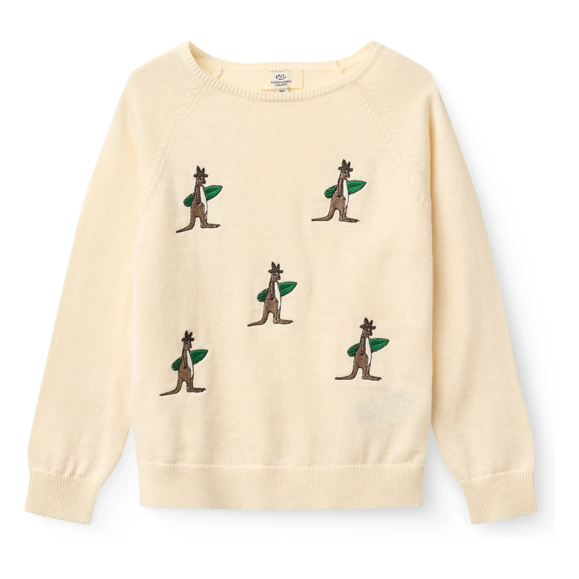 Copenhagen Colors - Sudadera de Algodón Orgánico Kangaroos | Crema