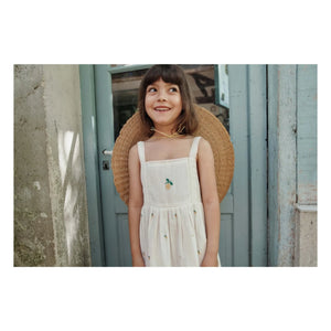 Emile et Ida - Vestido con bordado de limón | Crema