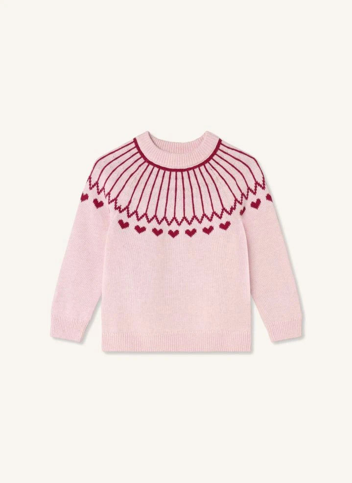 Fliink - Nova Hearts Jersey de Algodón Orgánico | Rosa